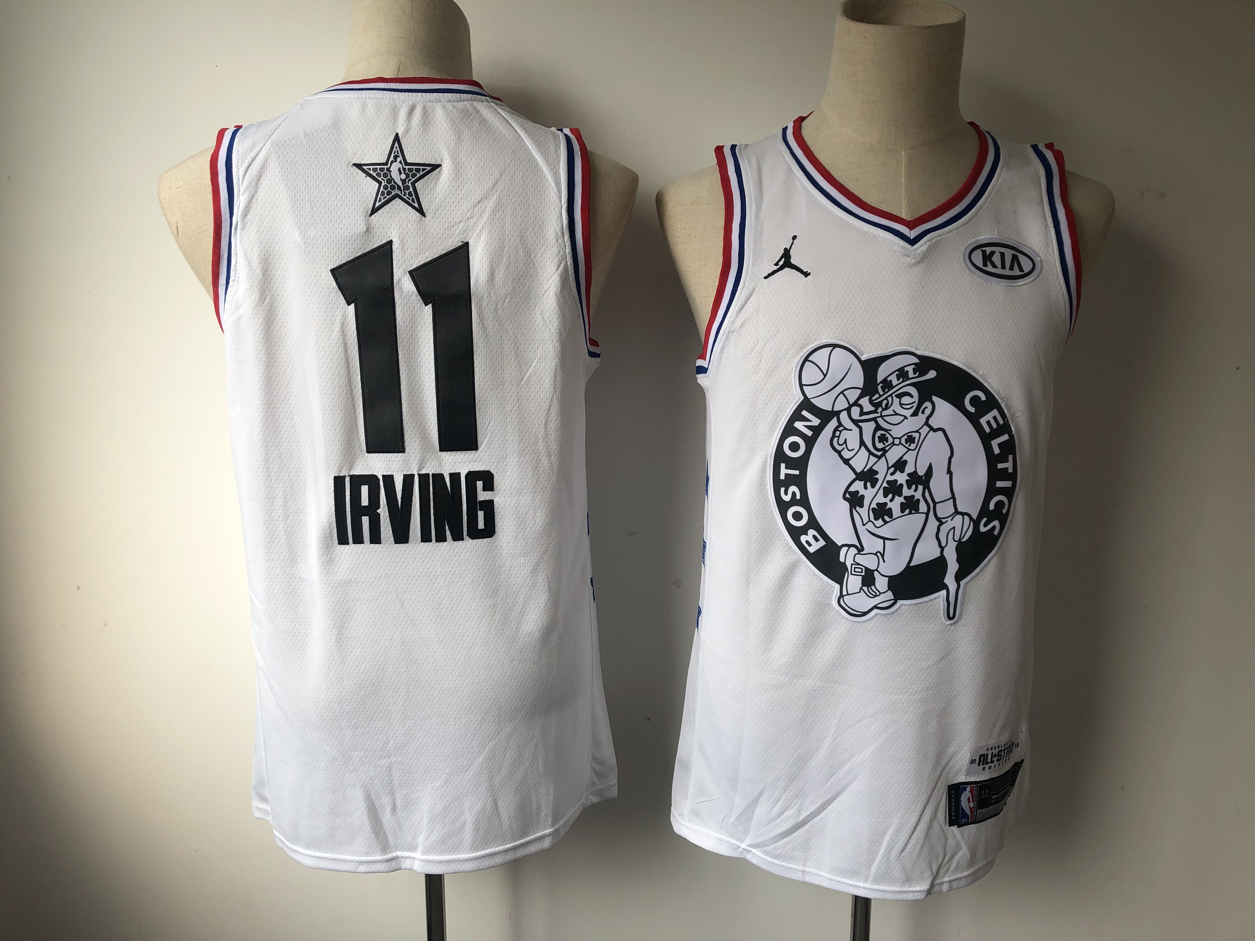 Men Boston Celtics #11 Irving White 2019 All Star NBA Jerseys